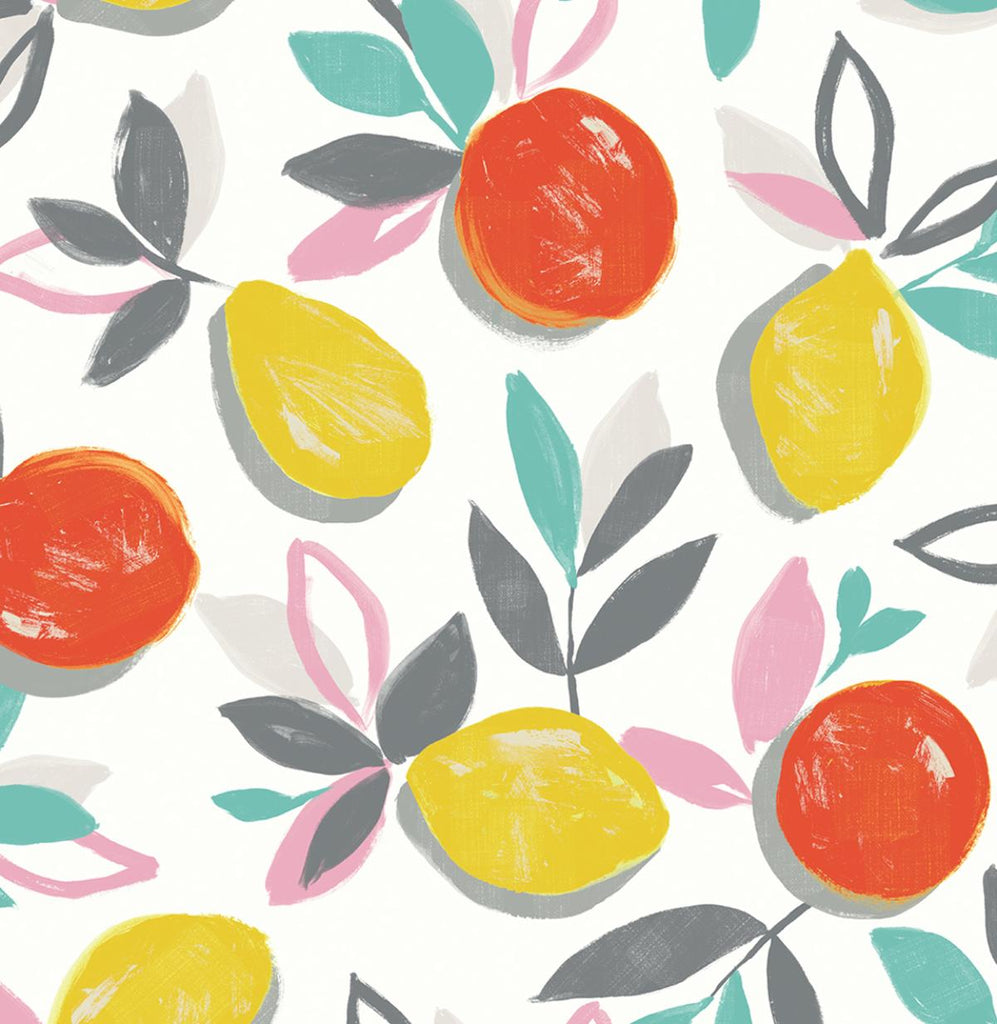 Seabrook Fruit Toss Multicolored Wallpaper