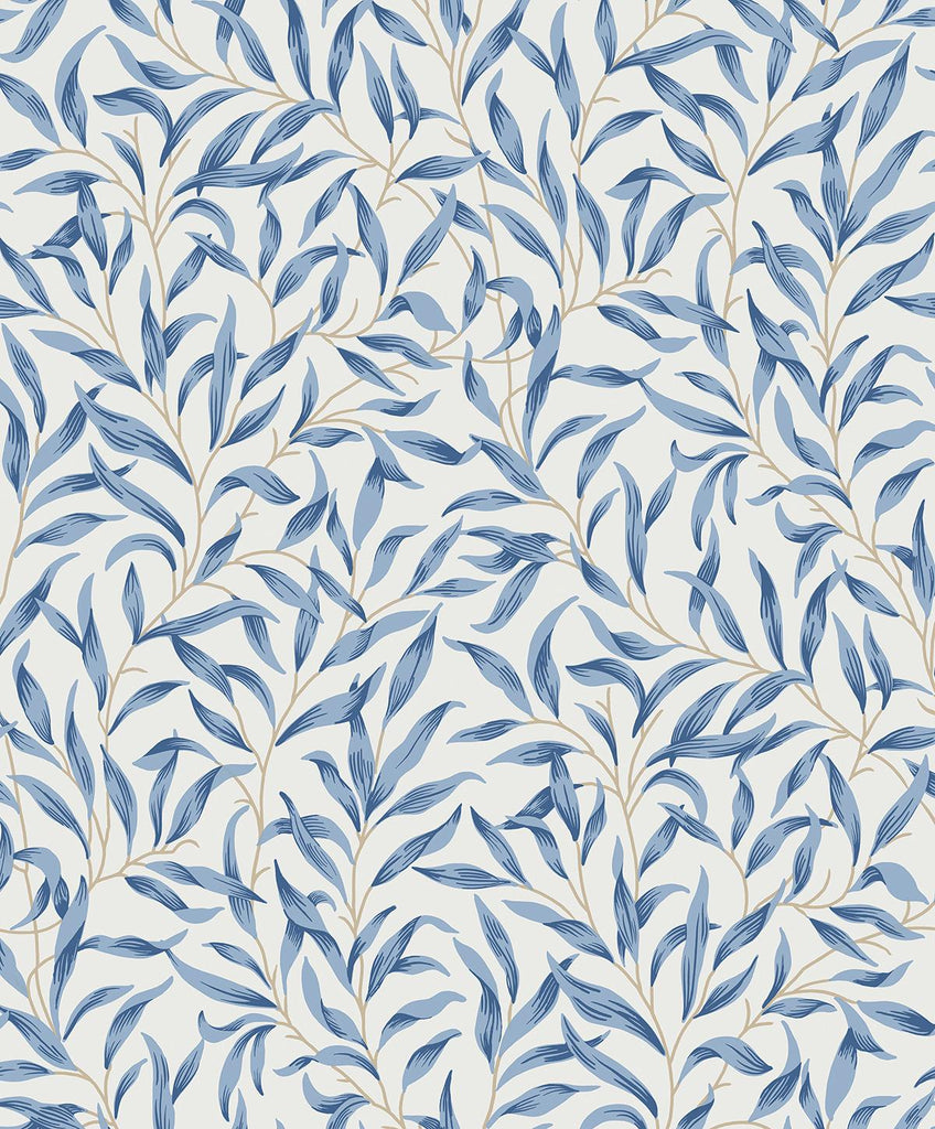 Seabrook Willow Trail Blue Wallpaper