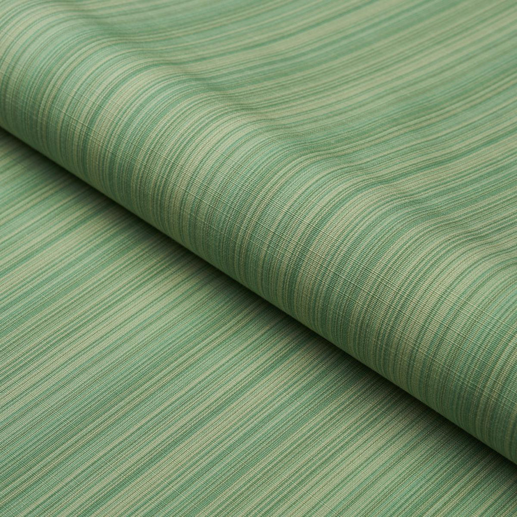 Schumacher Gracie Solid Stri Emerald Fabric