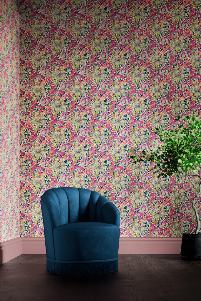 Morris & Co Pink Fizz Bedford Park Wallpapers Wallpaper