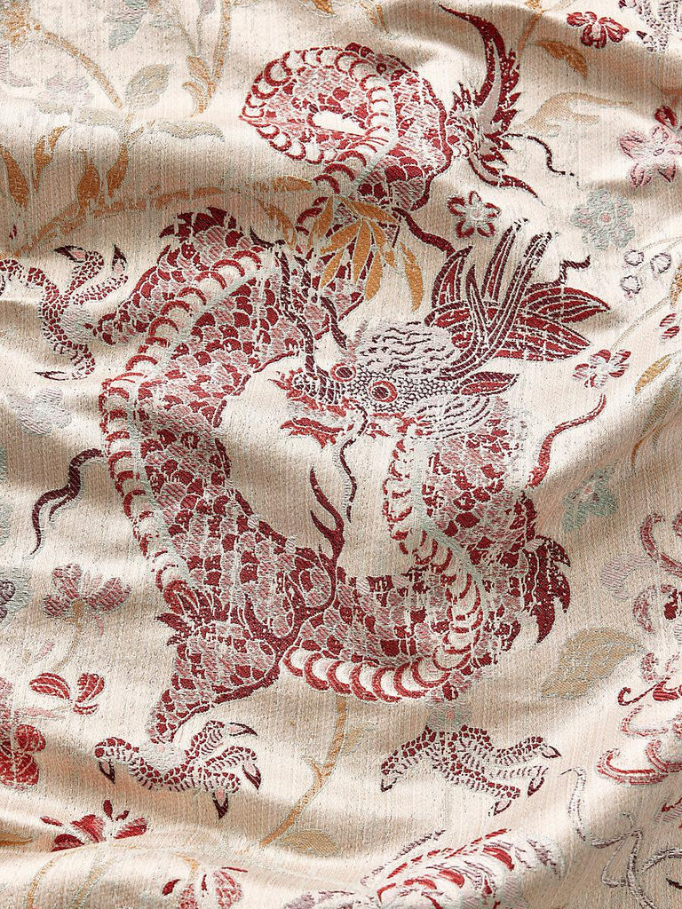 Scalamandre Dragon Tableau Winter Rose Fabric