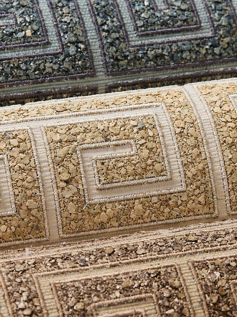 Scalamandre Fret Mosaic Grasscloth Tiger Eye Wallpaper