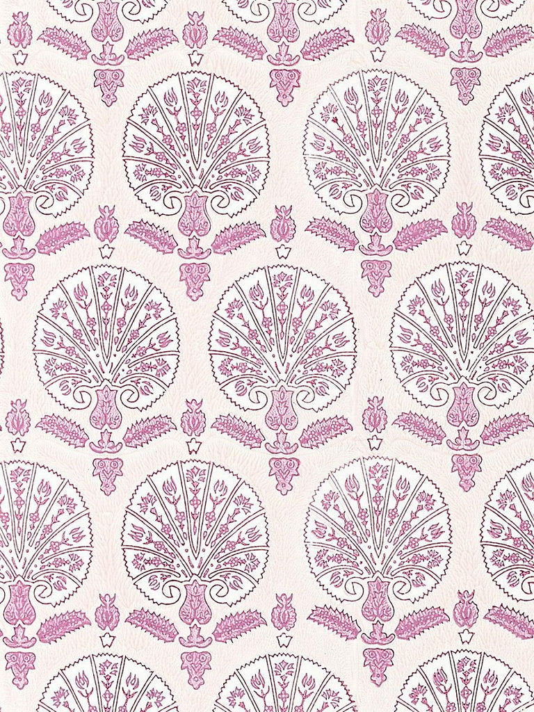 Scalamandre Karanfil Block Print Wallpaper Rose Petal Wallpaper