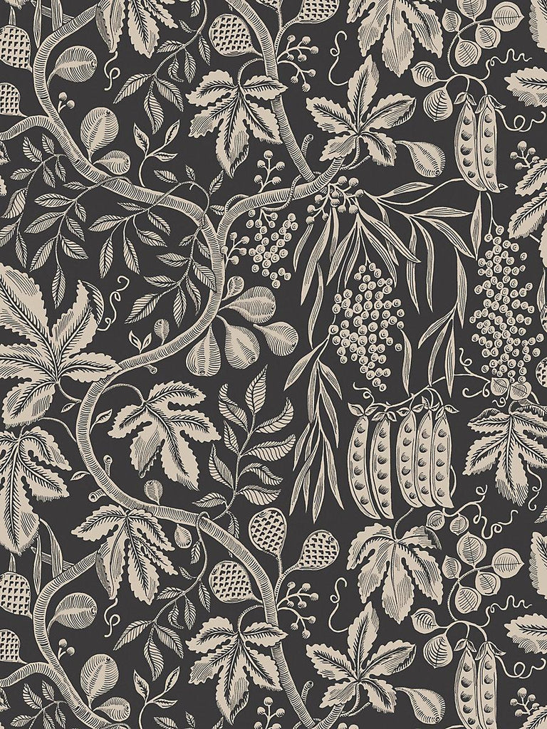 Sandberg Fig Garden Charcoal Wallpaper