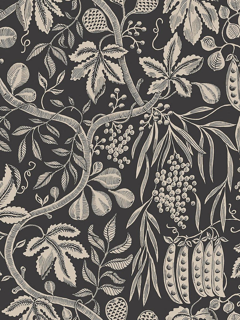 Sandberg Fig Garden Charcoal Wallpaper