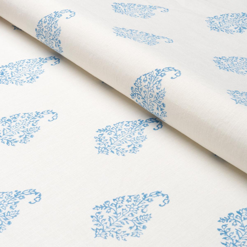 Schumacher Kerala Paisley Blue Fabric