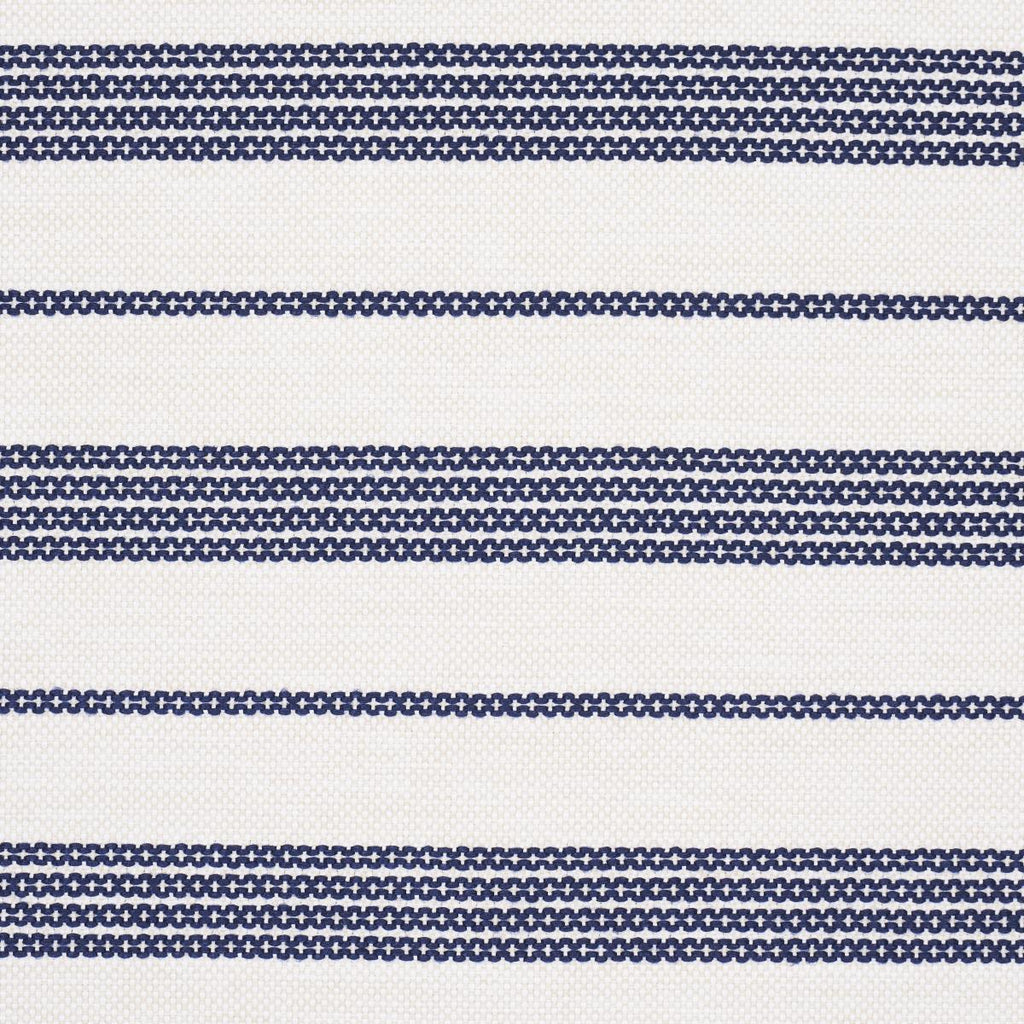 Schumacher Serra Mesa Indoor/Outdoor Stripe Navy Fabric