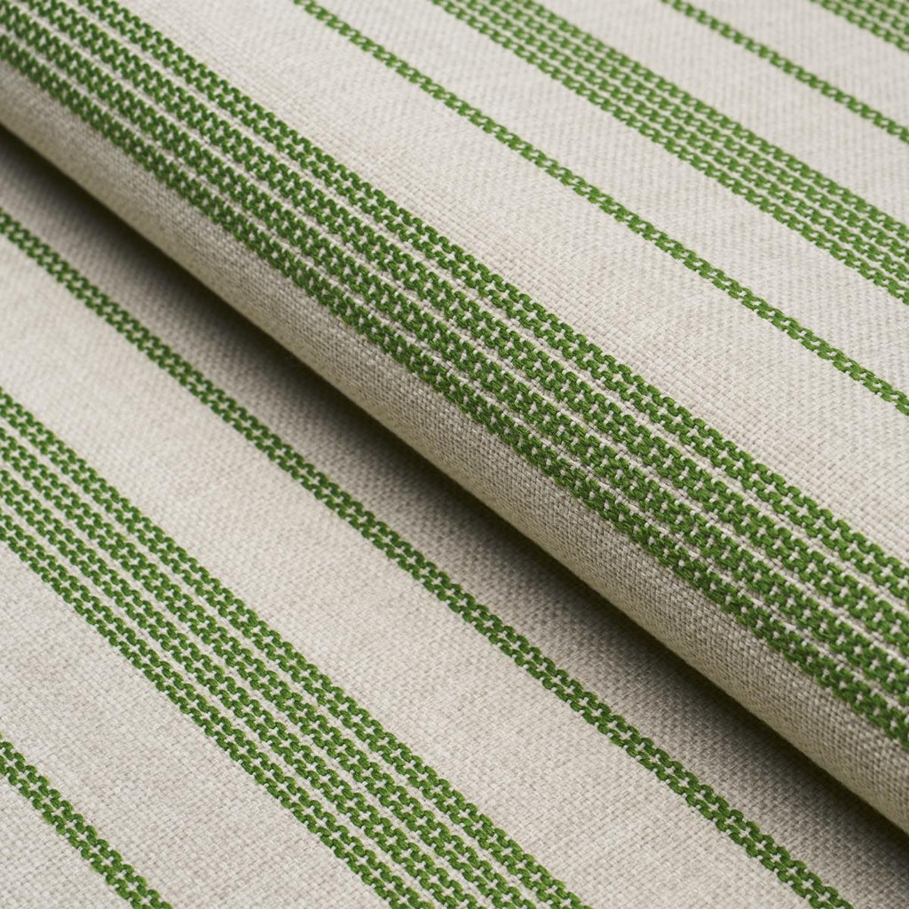 Schumacher Serra Mesa Indoor/Outdoor Stripe Verde Fabric