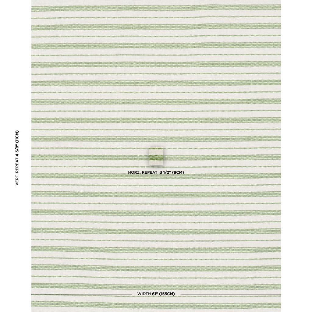 Schumacher Serra Mesa Indoor/Outdoor Stripe Verde Fabric