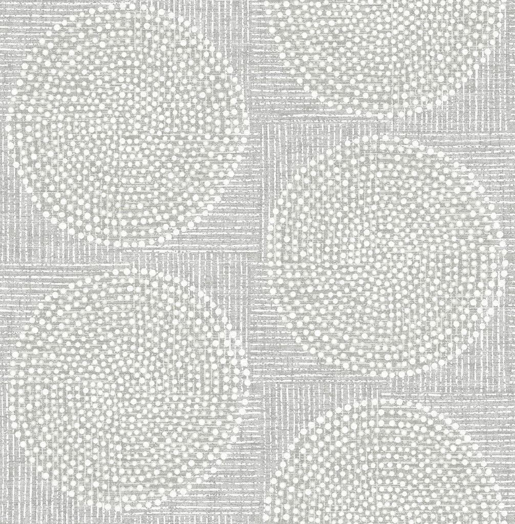 A-Street Prints Medallions Grey Wallpaper