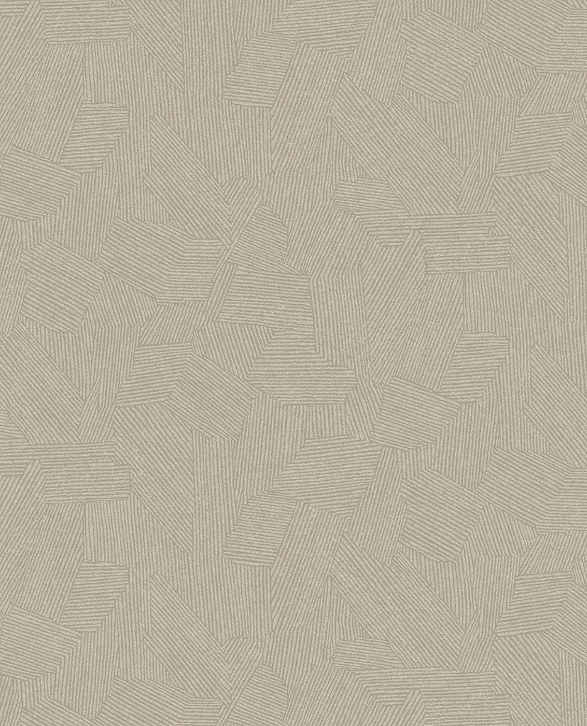 Brewster Home Fashions Clio Light Brown Lined Geometric Wallpaper