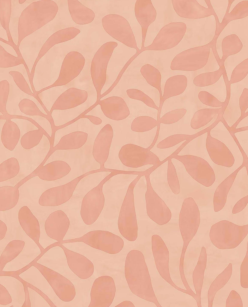 Brewster Home Fashions Fiona Pink Leafy Vines Wallpaper