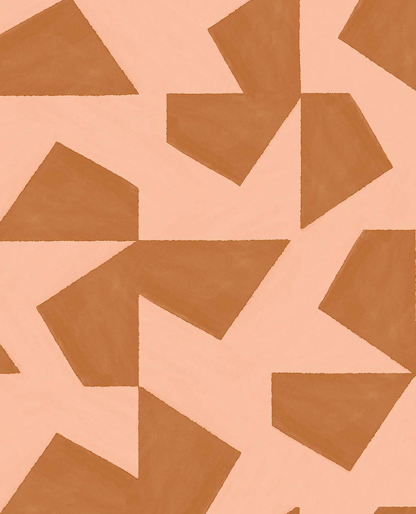 Brewster Home Fashions Azad Rust Abstract Geometric Wallpaper