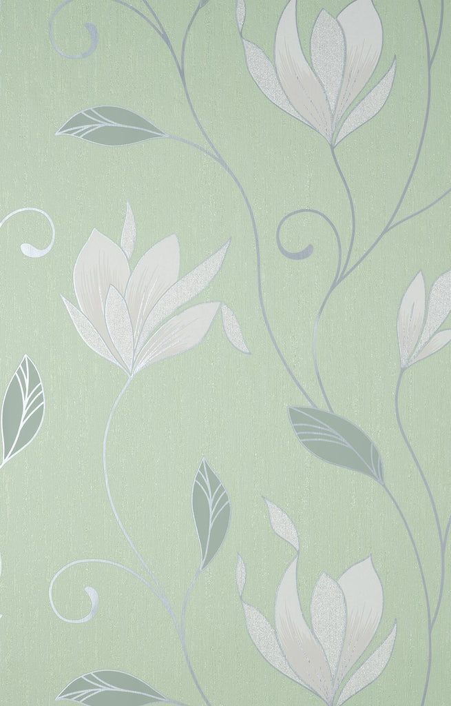 Brewster Home Fashions Synergy Light Green Floral Wallpaper