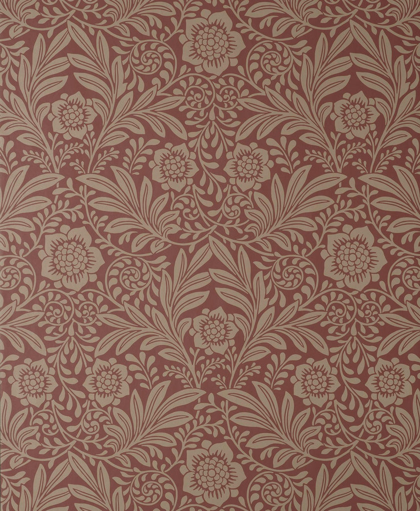 Brewster Home Fashions Camille Red Damask Wallpaper