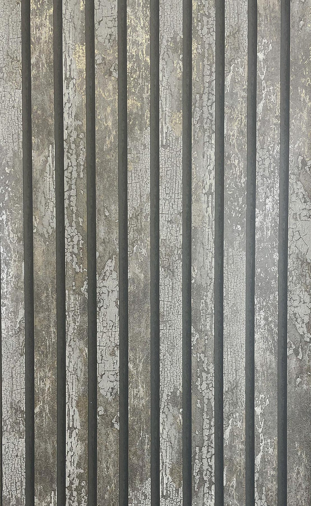 Brewster Home Fashions Oxidize Grey Vertical Slats Wallpaper