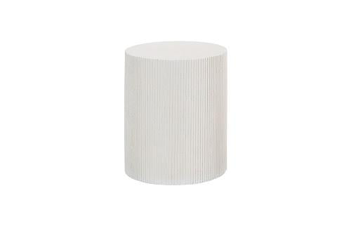 Phillips Collection Groovy , White Stone White Side Table