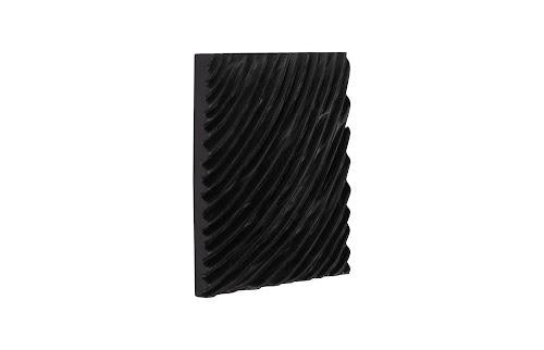 Phillips Collection Carved Wall Tile Black Curve Wall Art