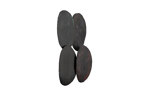 Phillips Collection Reclaimed Oil Drum Wall Disc Individual Pieces Assorted Colors and Depths Wall Art