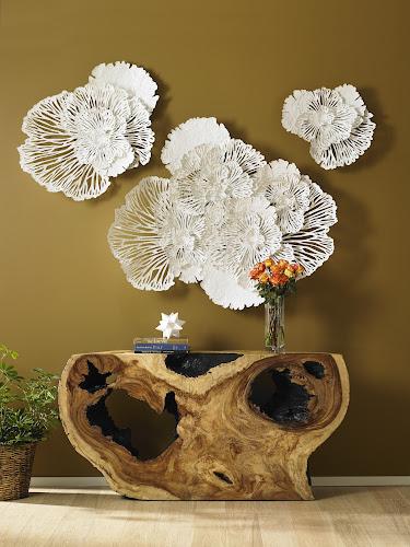 Phillips Collection Flower Wall Art Small White Metal Accent