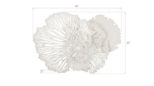 Phillips Collection Flower Wall Art Medium White Metal Accent