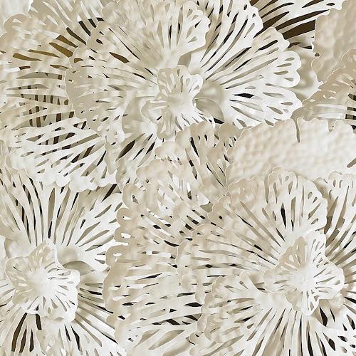 Phillips Collection Flower Wall Art Large White Metal Accent