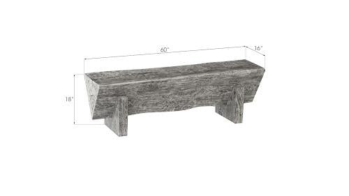 Phillips Collection Triangle Gray Stone Bench
