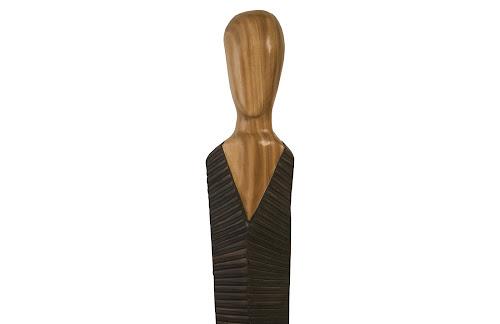 Phillips Collection Vested Male Sculpture Small Chamcha Natural Black Copper Accent