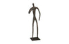 Phillips Collection Abstract Figure On Metal Base Bronze Finish Elbow Bent Accent
