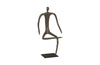 Phillips Collection Abstract Figure On Metal Base Bronze Finish Leg Folded Accent