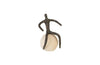 Phillips Collection Abstract Figure On Bleached Wood Base Bronze Finish Accent