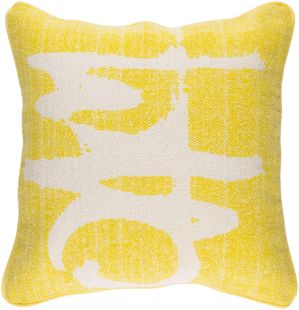 Surya Bristle BT-002 Light Gray Yellow 20"H x 20"W Pillow Cover