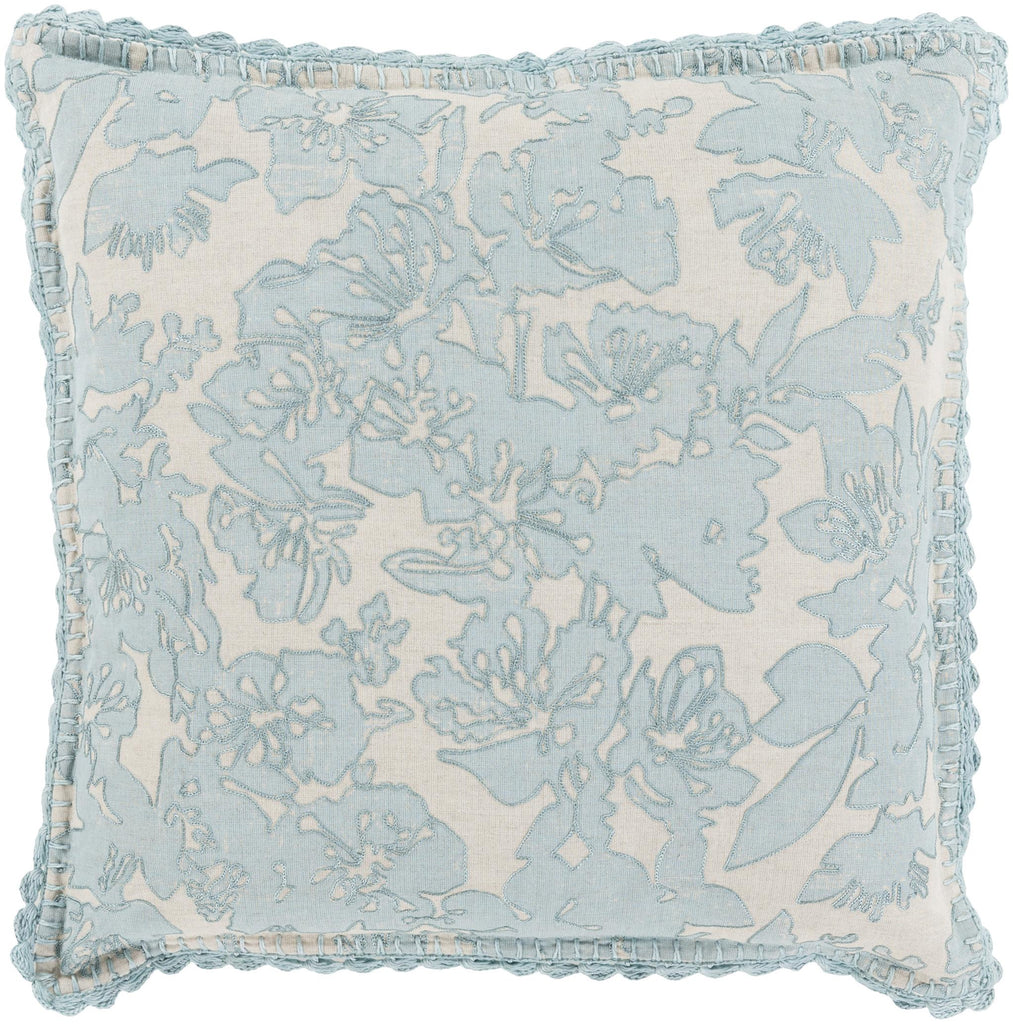 Surya Evelyn EV-001 Dusty Sage Taupe 20"H x 20"W Pillow Cover