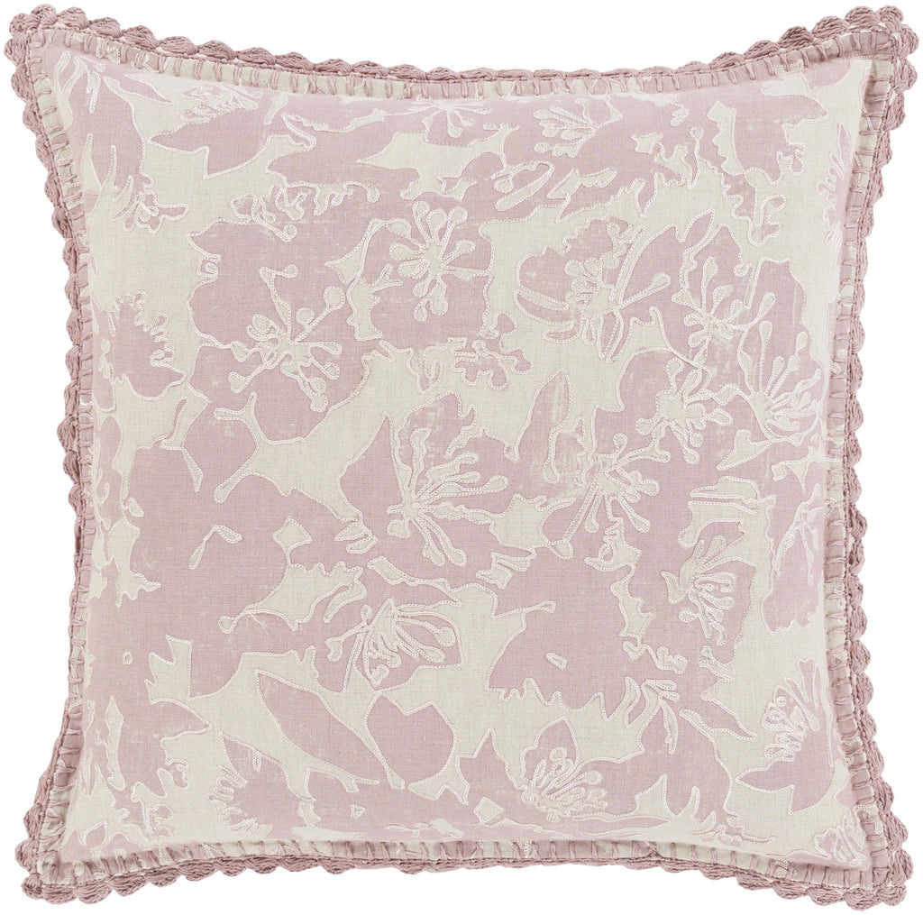 Surya Evelyn EV-003 Mauve Taupe 20"H x 20"W Pillow Cover