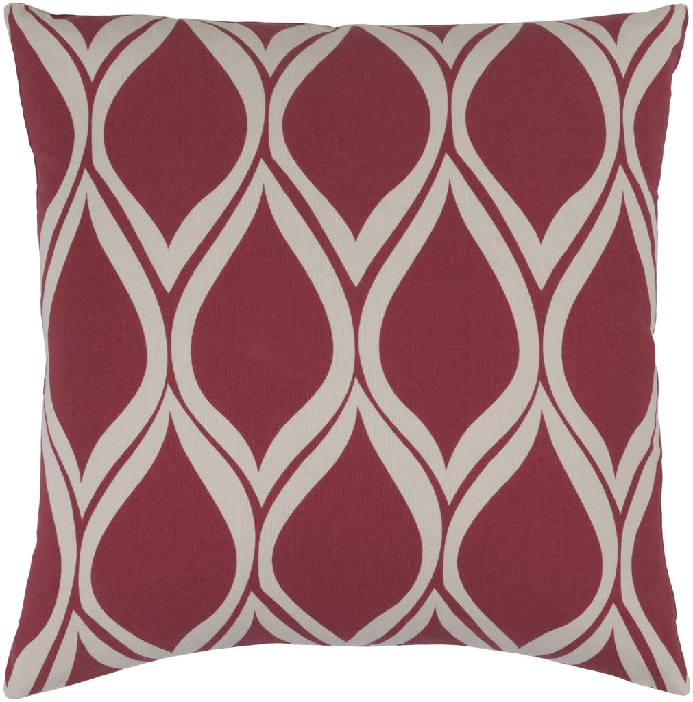 Surya Somerset SMS-016 Light Gray Red 20"H x 20"W Pillow Cover