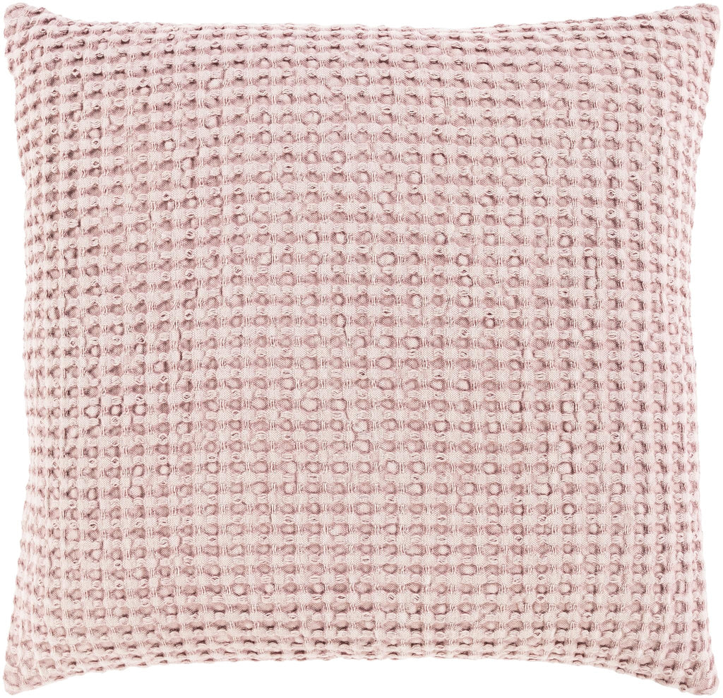 Surya Waffle WFL-007 Mauve 18"H x 18"W Pillow Cover