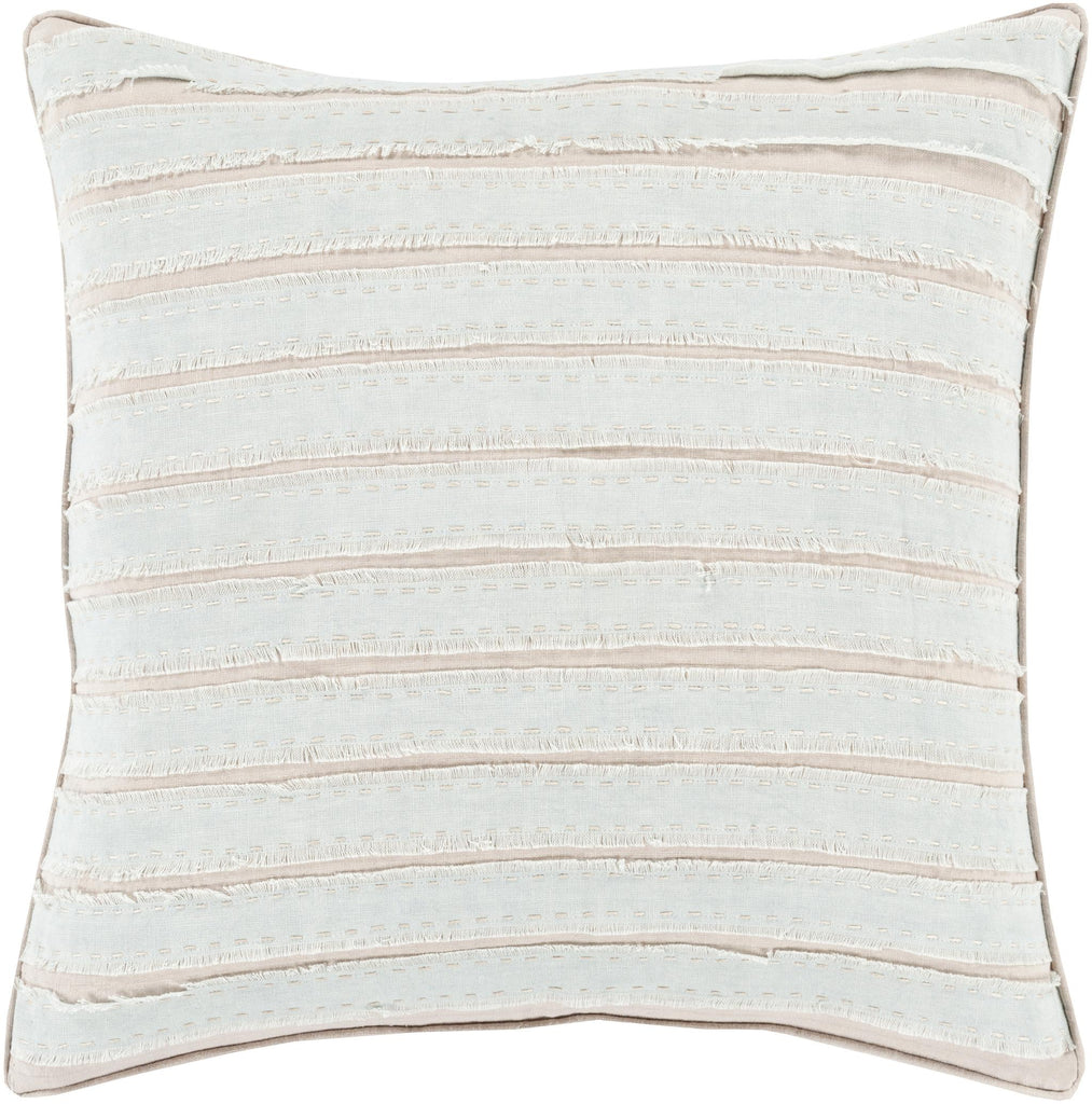 Surya Willow WO-006 Pale Blue Taupe 20"H x 20"W Pillow Cover