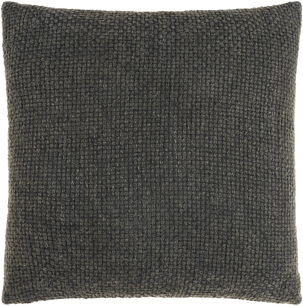 Surya Washed Texture WTE-001 Charcoal 20"H x 20"W Pillow Kit