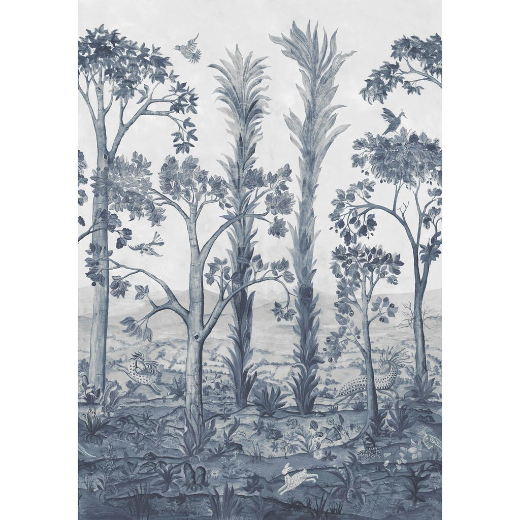 G P & J Baker TALL TREES DELFT BLUE Wallpaper