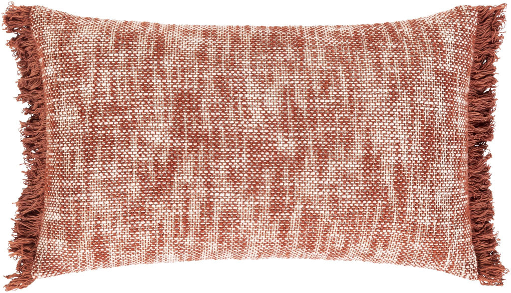 Surya Suri USR-004 Brick Red Ivory 12"H x 20"W Pillow Cover