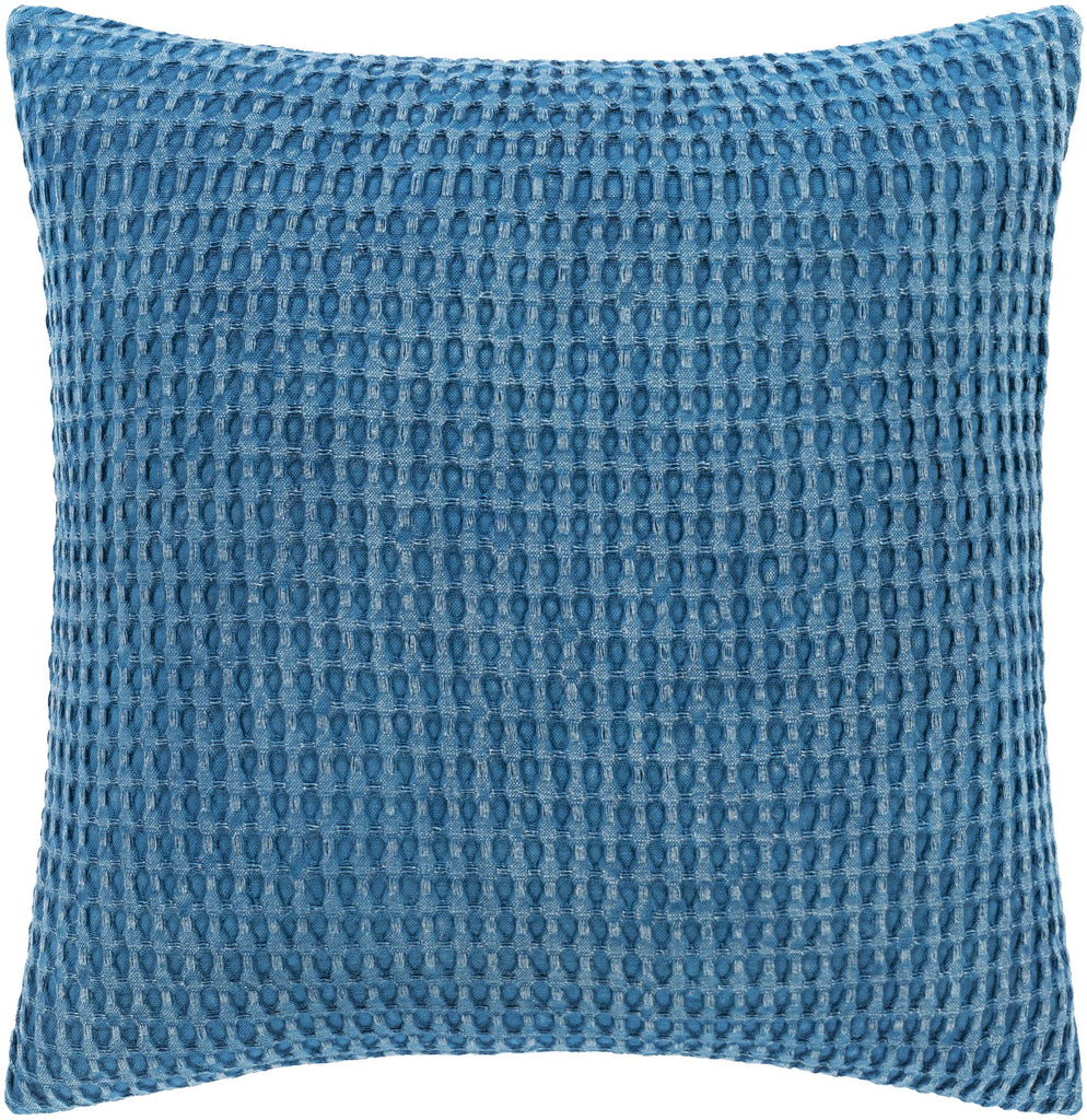 Surya Waffle WFL-002 Blue 20"H x 20"W Pillow Cover