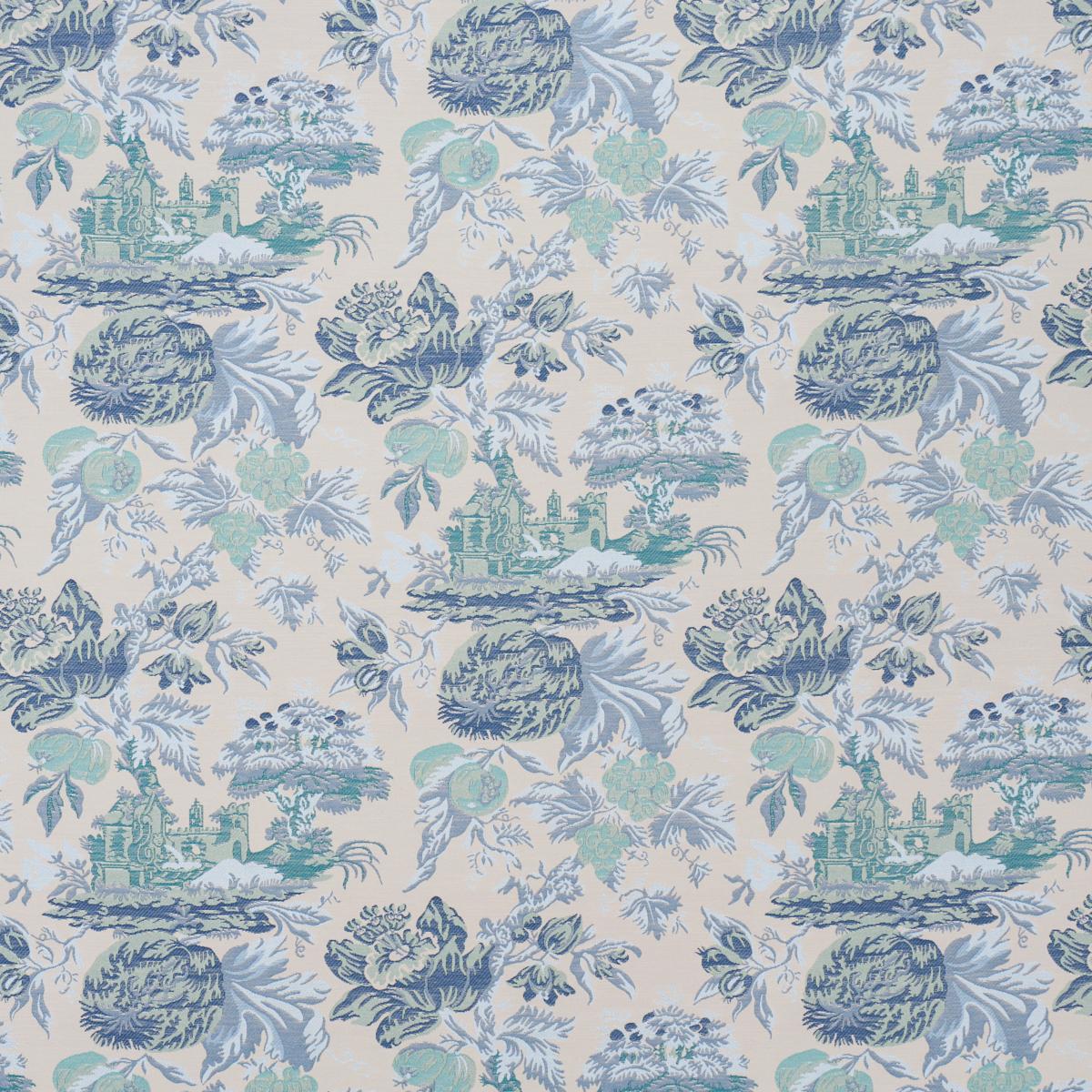 Schumacher Jardin De Louis Delft Fabric – DecoratorsBest