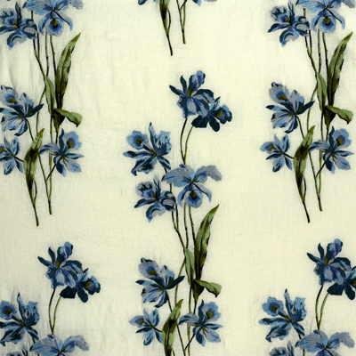 G P & J Baker EDEN EMBROIDERY BLUE Fabric