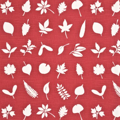 Baker Lifestyle TUMBLING LEAVES RED Fabric