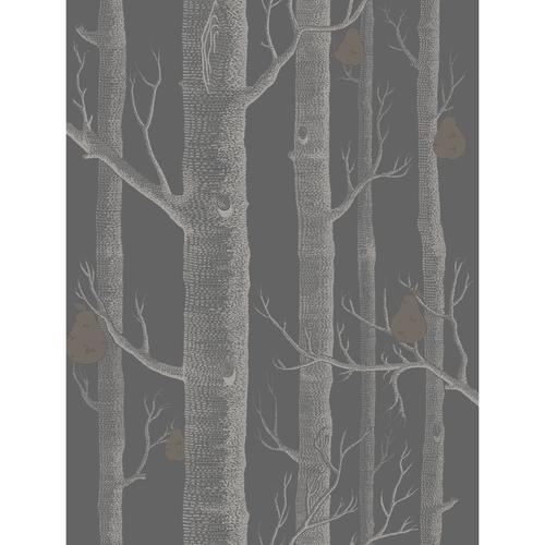 Cole & Son WOODS & PEARS GILVER/BLACK Wallpaper