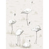 Cole & Son Flamingos Charcoal/Wht Wallpaper