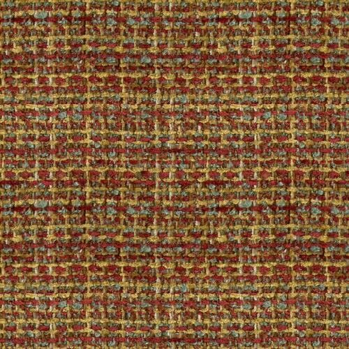 Brunschwig & Fils BOUCLE TEXTURE RED/GOLD Fabric