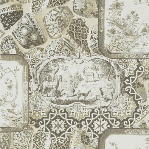 Mulberry MULBERRY CHINA SILVER/TAUPE Wallpaper