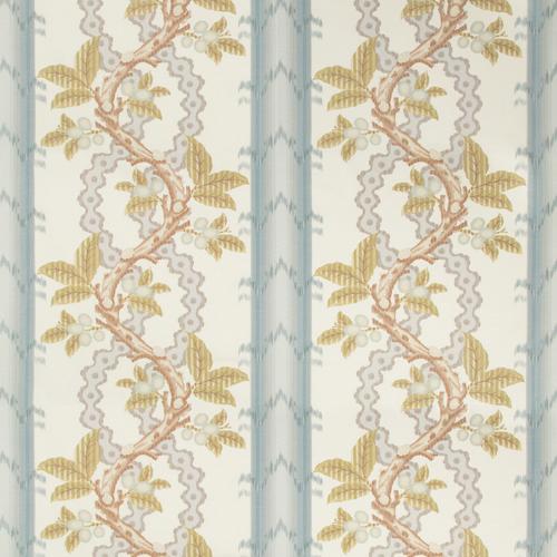 Brunschwig & Fils JOSSELIN COTTON AND LINEN PRINT SLATE/GREY Fabric