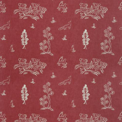 Andrew Martin FRIENDLY FOLK HUNTSMAN RED Fabric